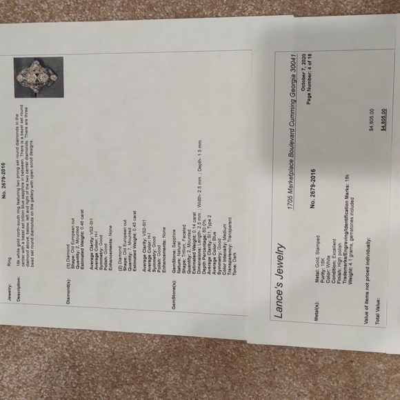 Old European cut Diamond Ring 18kt white gold north south Design - Picture 14 of 16